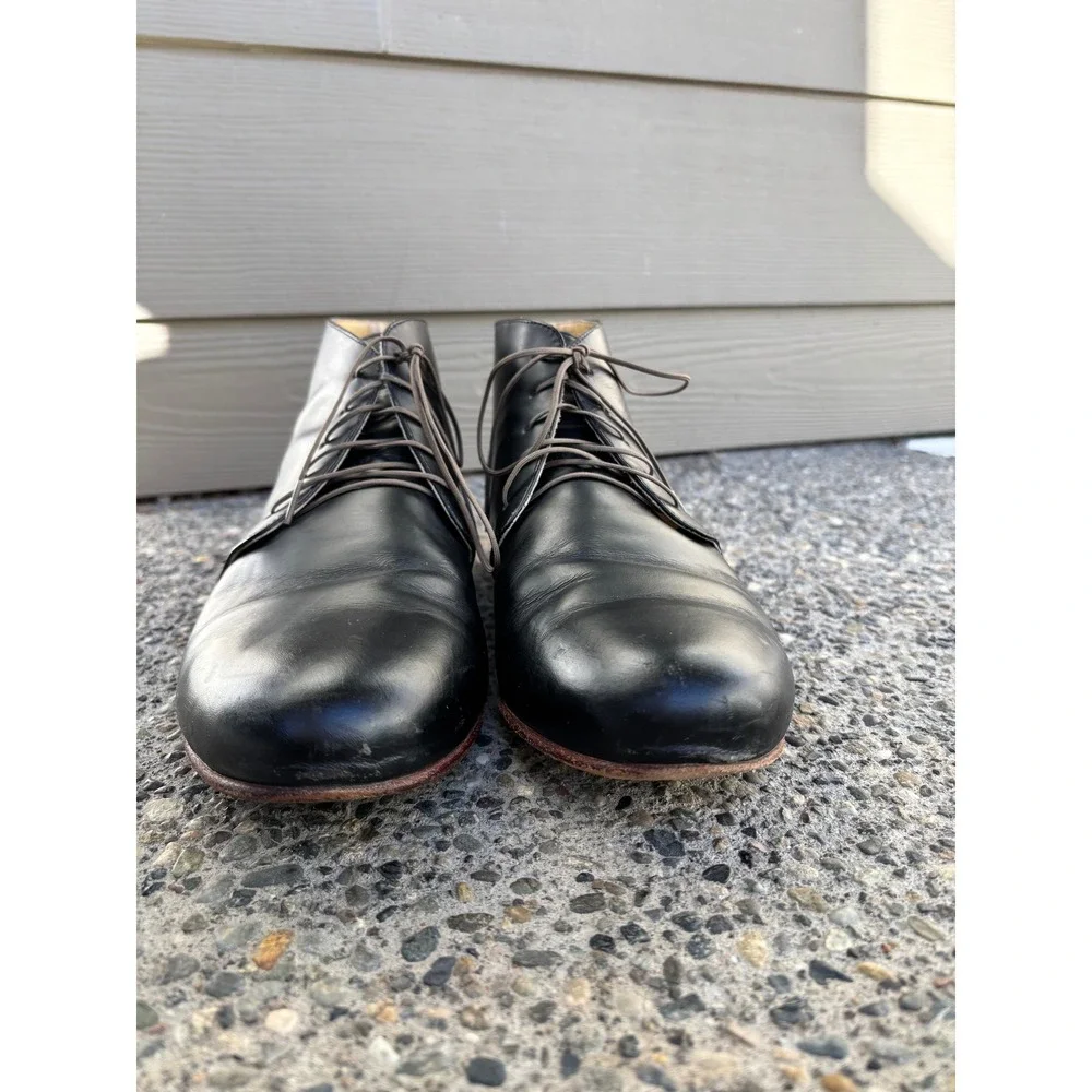 Nisolo Mens Everyday Black Leather Lace Up Ankle Boots Chukka Shoes Size 11.5
